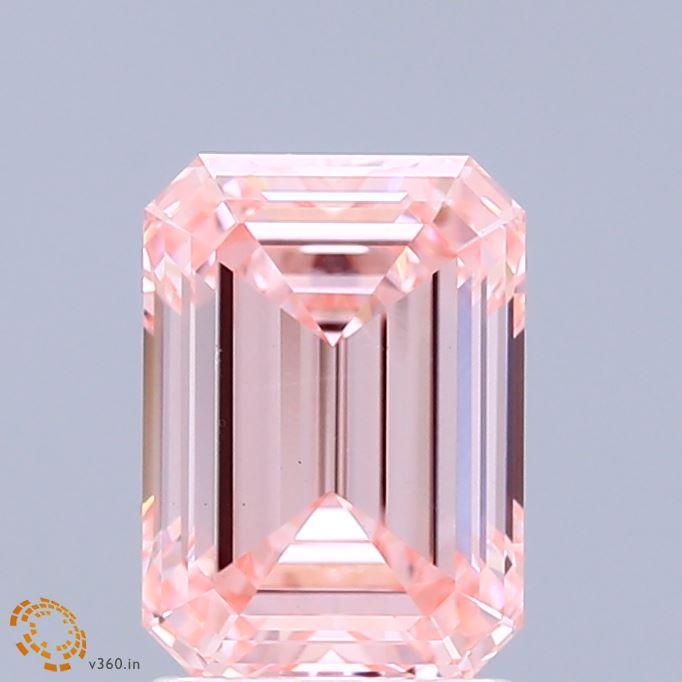 2.14 Ct. Fancy Intense Pink Emerald Lab Grown Diamond