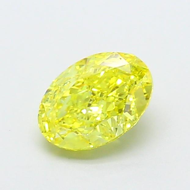1.15 Ct. Fancy Vivid Yellow Oval Lab Grown Diamond