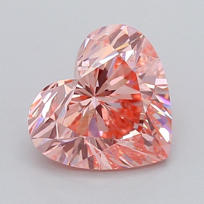3.01 Ct. Fancy Vivid  Pink Heart Lab Grown Diamond