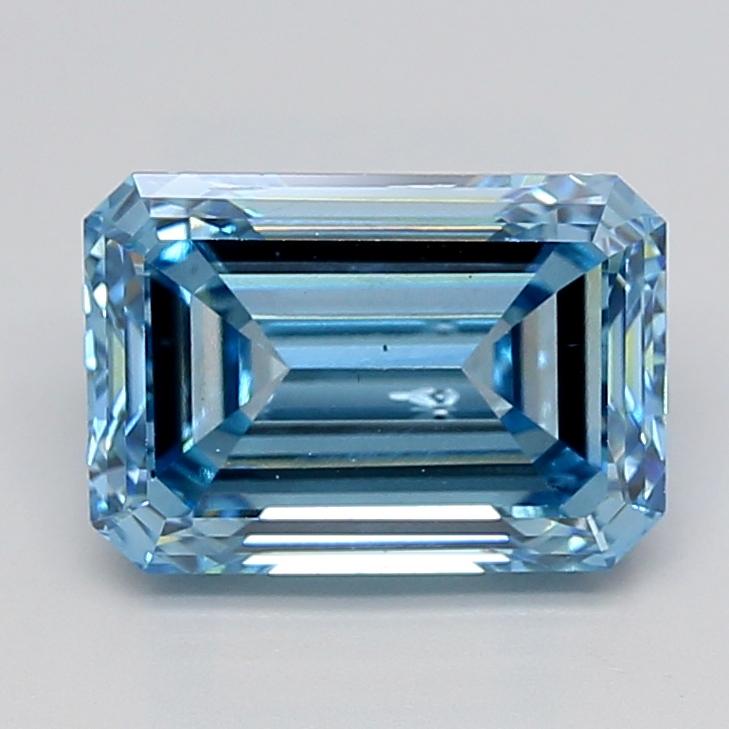 4.01 Ct. Fancy Vivid  Blue Emerald Lab Grown Diamond
