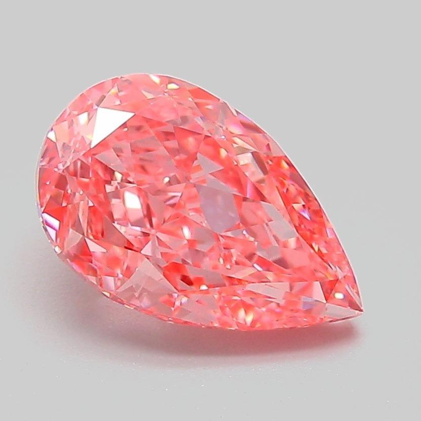 2.08 Ct. Fancy Vivid Pink Pear Lab Grown Diamond
