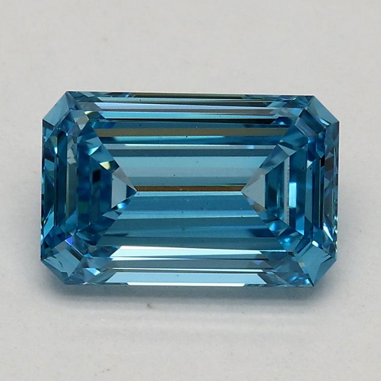 1.01 Ct. Fancy Vivid Blue Emerald Lab Grown Diamond