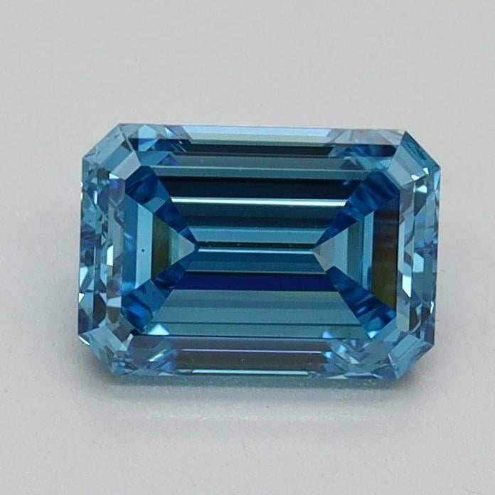 0.99 Ct. Fancy Vivid Blue Emerald Lab Grown Diamond