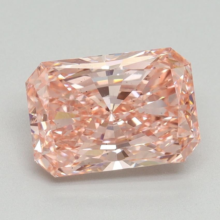 3.02 Ct. Fancy Vivid Pink Radiant Lab Grown Diamond