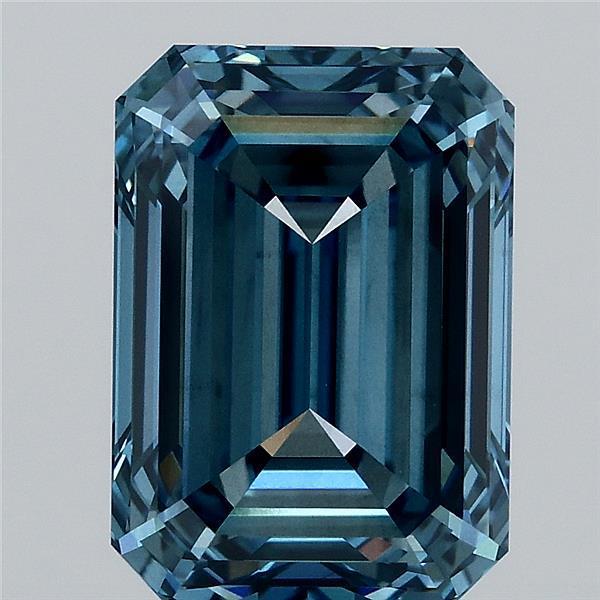 4.03 Ct. Fancy Vivid  Blue Emerald Lab Grown Diamond