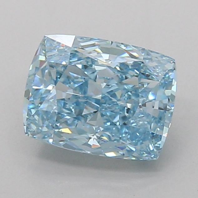 2.10 Ct. Fancy Vivid Blue Cushion Lab Grown Diamond