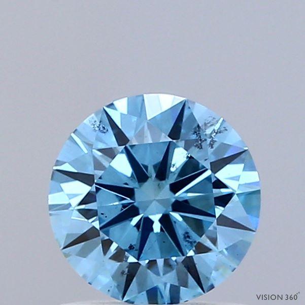 1.01 Ct. Fancy Vivid Blue Round Lab Grown Diamond