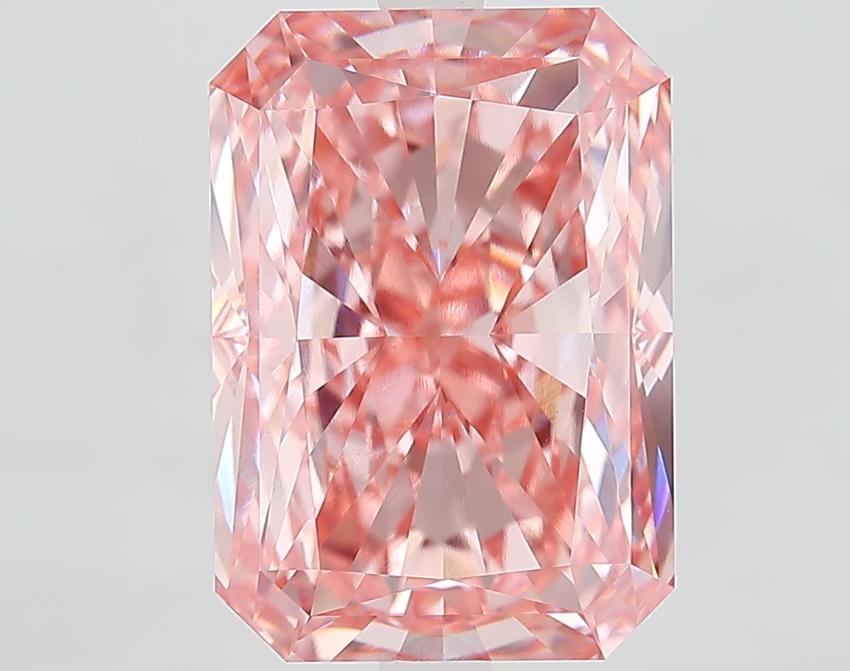 7.03 Ct. Fancy Vivid Pink Radiant Lab Grown Diamond