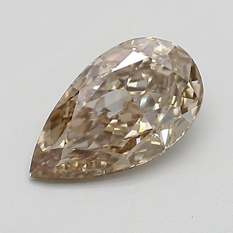 0.53 Ct. Light Grayish Brown Pear Lab Grown Diamond