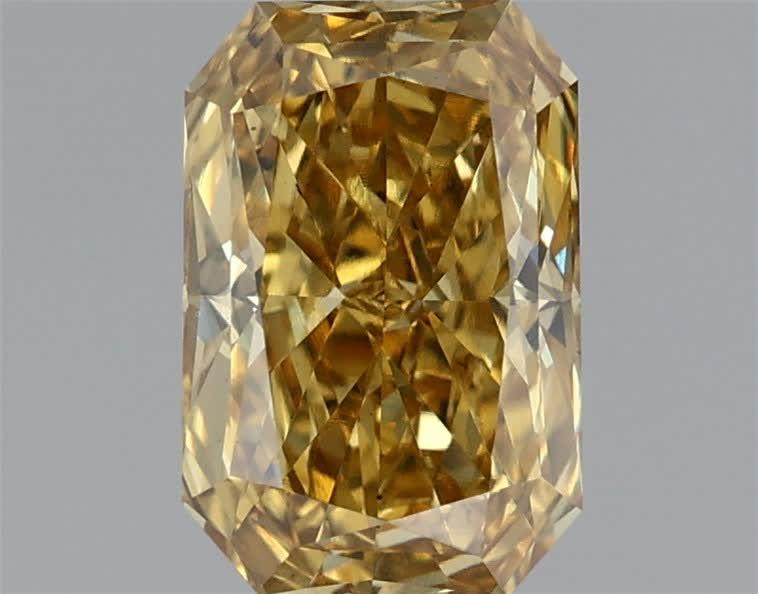 1.24 Ct. Fancy Intense Brownish Yellow Radiant Lab Grown Diamond