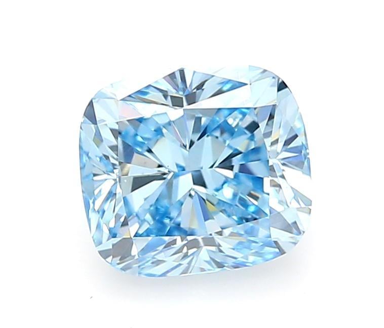 1.06 Ct. Fancy Vivid Blue Cushion Lab Grown Diamond
