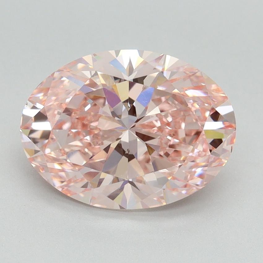2.73 Ct. Fancy Intense Pink Oval Lab Grown Diamond