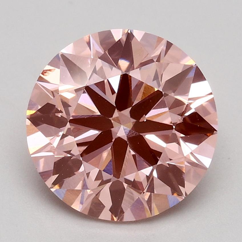 2.00 Ct. Fancy Intense Pink Round Lab Grown Diamond