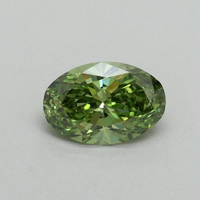 0.34 Ct. Fancy Vivid Green Oval Lab Grown Diamond