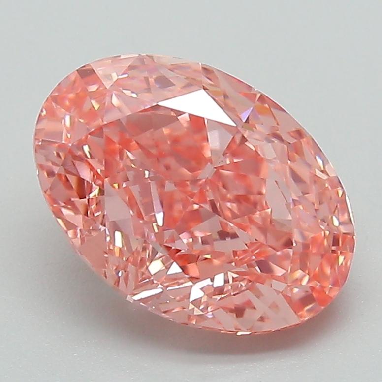 2.54 Ct. Fancy Vivid Pink Oval Lab Grown Diamond