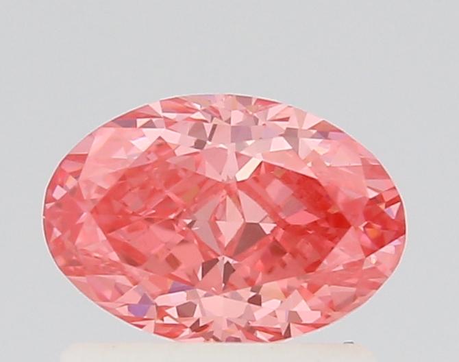 0.80 Ct. Fancy Vivid Pink Oval Lab Grown Diamond