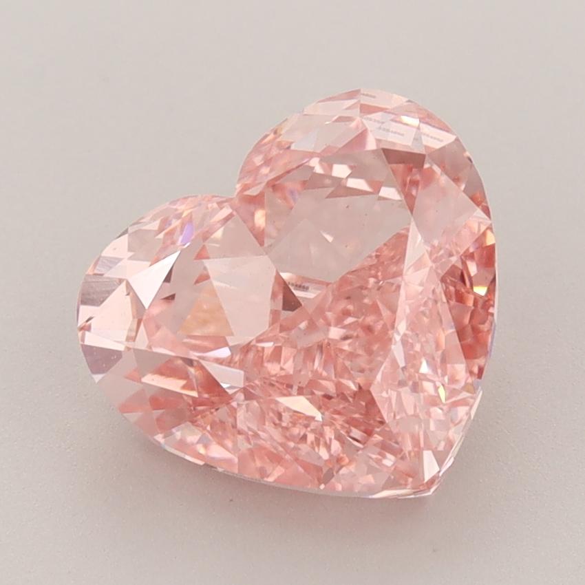 3.35 Ct. Fancy Vivid  Pink Heart Lab Grown Diamond
