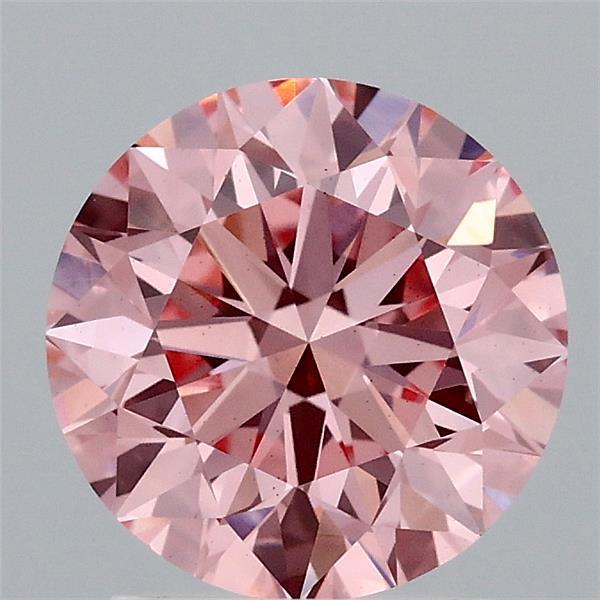 1.99 Ct. Fancy Vivid Pink Round Lab Grown Diamond