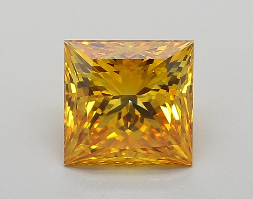1.40 Ct. Fancy Vivid Yellow Princess Lab Grown Diamond