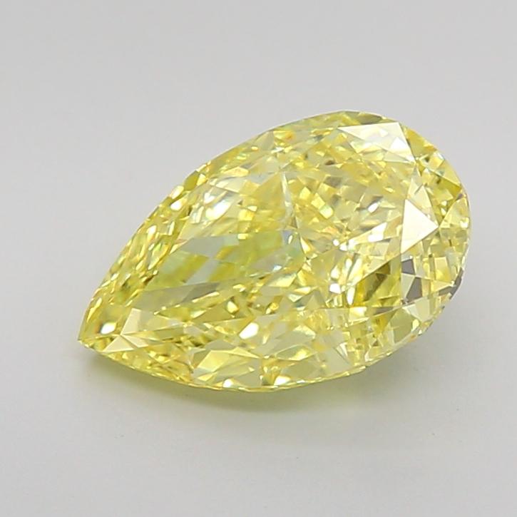 2.86 Ct. Fancy Vivid Yellow Pear Lab Grown Diamond