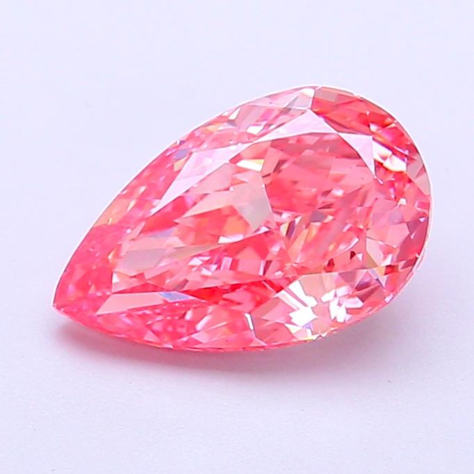 1.67 Ct. Fancy Vivid  Pink Pear Lab Grown Diamond