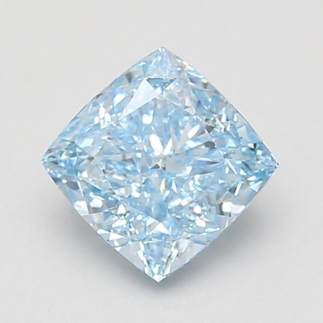 1.52 Ct. Fancy Vivid Blue Cushion Lab Grown Diamond