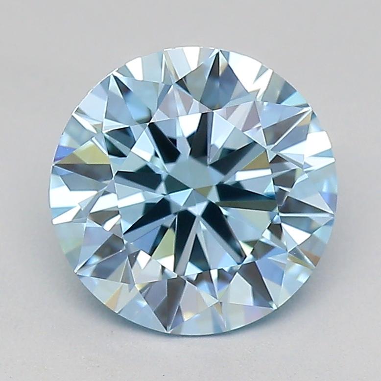 1.26 Ct. Fancy Vivid Blue Round Lab Grown Diamond
