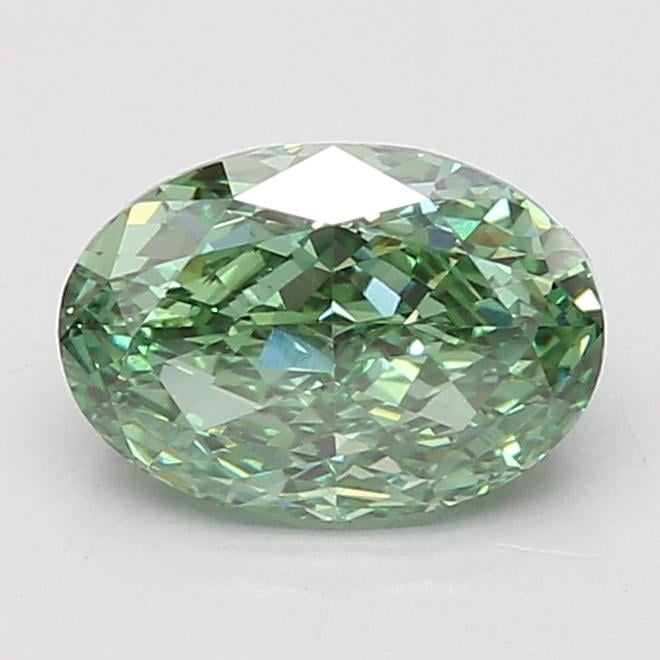 2.04 Ct. Fancy Vivid Green Oval Lab Grown Diamond