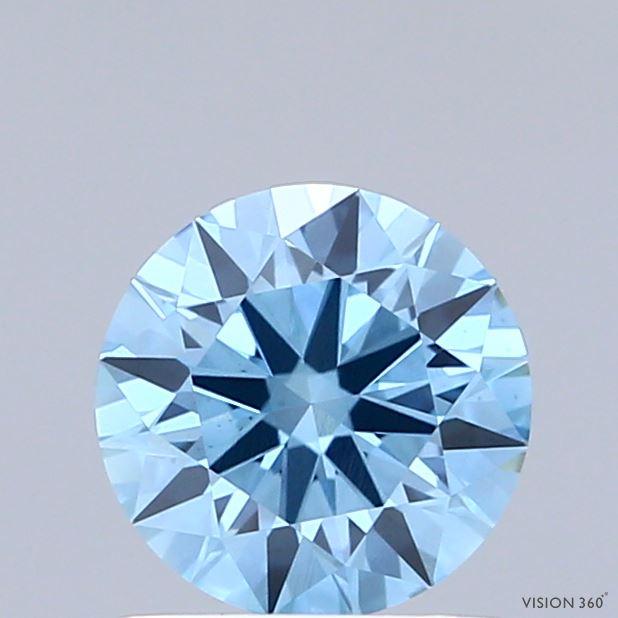1.08 Ct. Fancy Vivid Blue Round Lab Grown Diamond