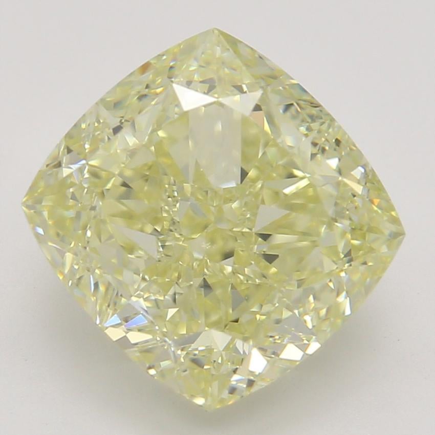 3.01 Ct. Fancy Light Yellow Cushion Diamond