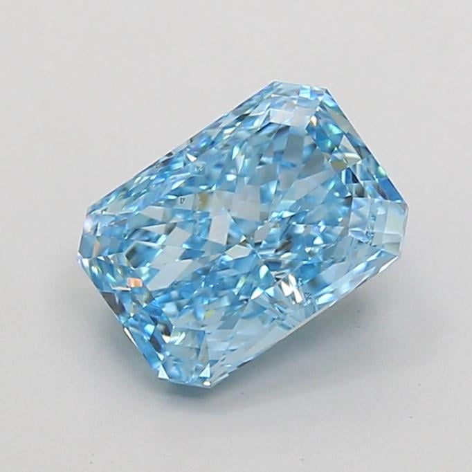 1.54 Ct. Fancy Vivid  Blue Radiant Lab Grown Diamond