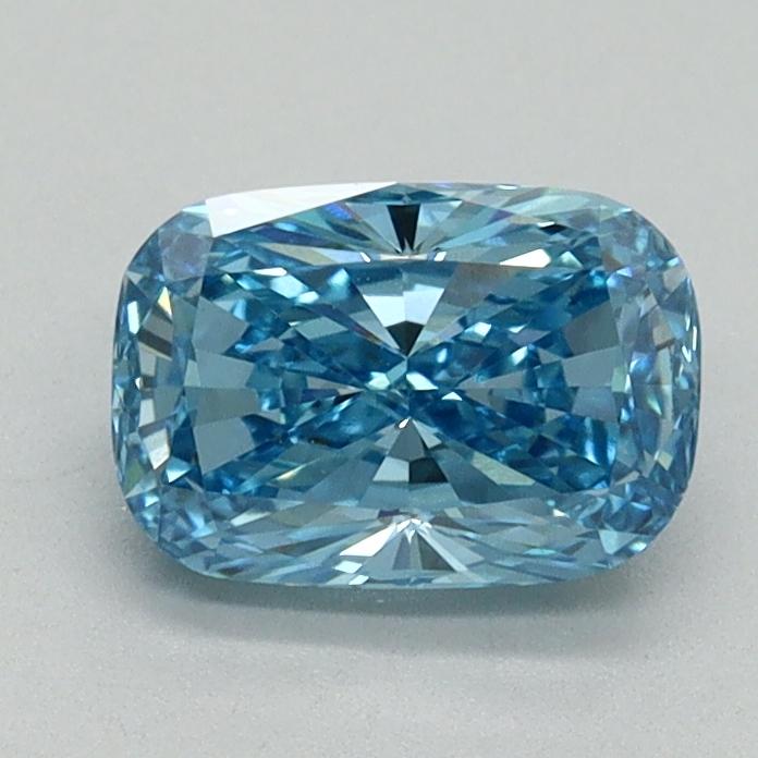 1.10 Ct. Fancy Vivid Blue Cushion Lab Grown Diamond