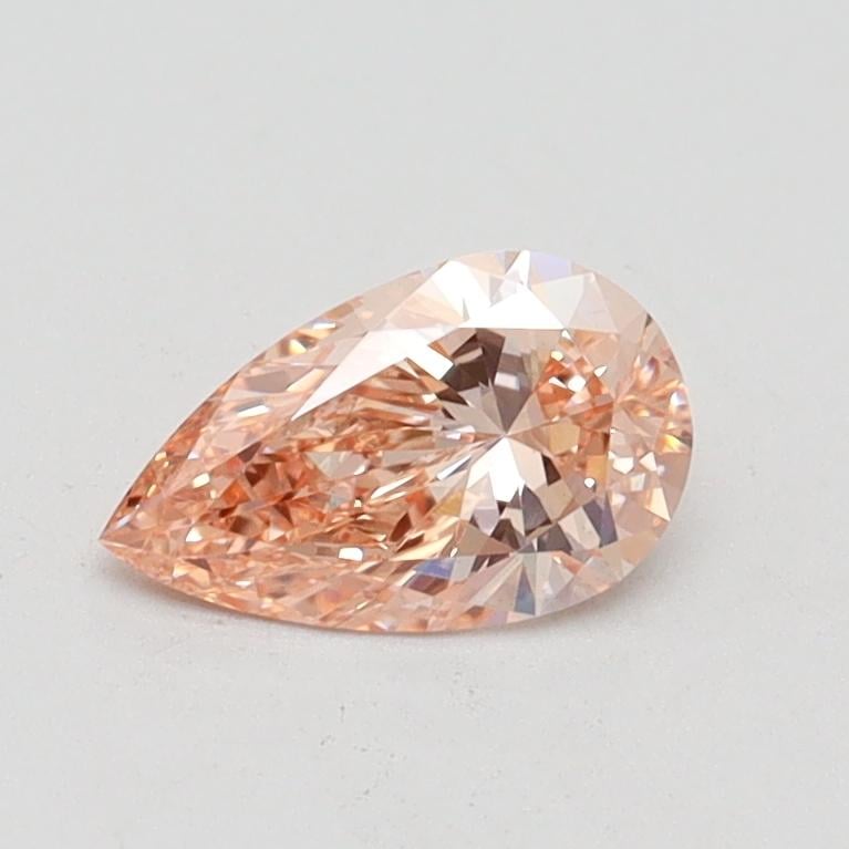 0.52 Ct. Fancy Intense Orangy Pink Pear Lab Grown Diamond