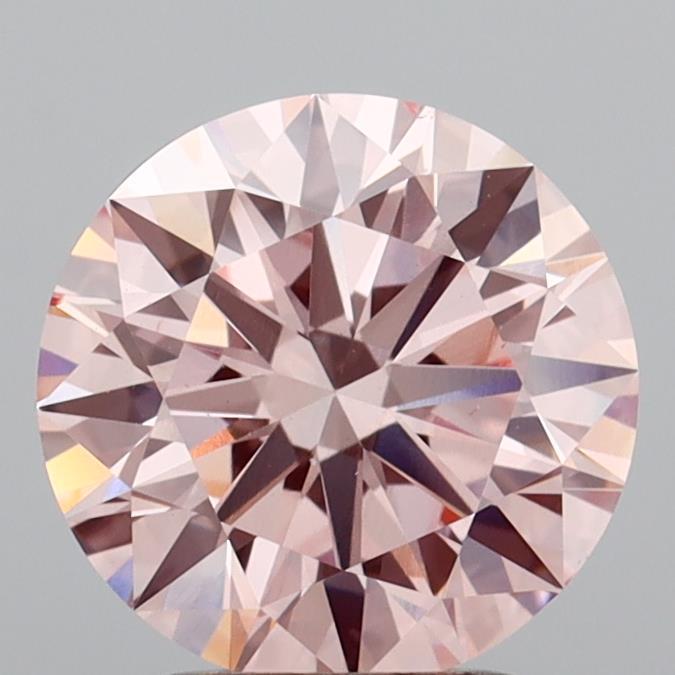 2.71 Ct. Fancy Intense  Pink Round Lab Grown Diamond