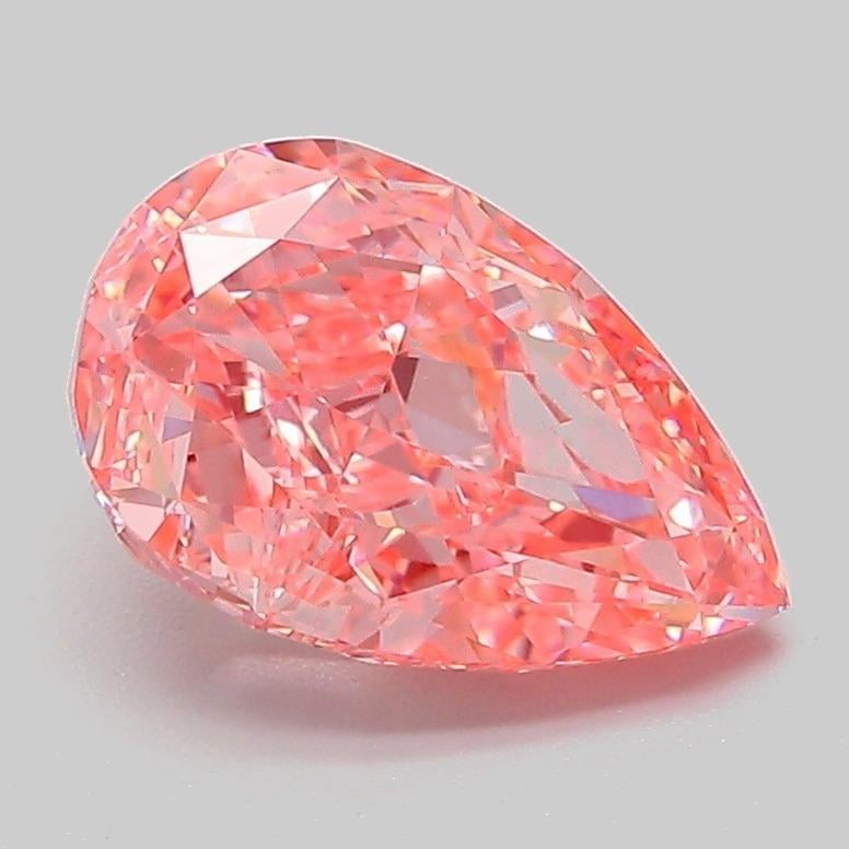 2.07 Ct. Fancy Vivid Pink Pear Lab Grown Diamond