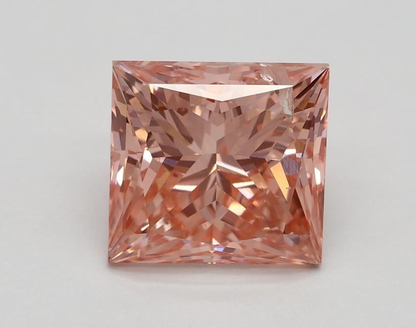 3.00 Ct. Fancy Vivid Pink Princess Lab Grown Diamond