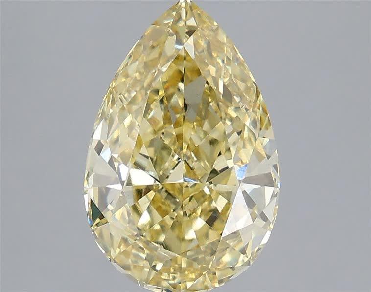 3.51 Ct. Fancy Intense Yellow Pear Lab Grown Diamond