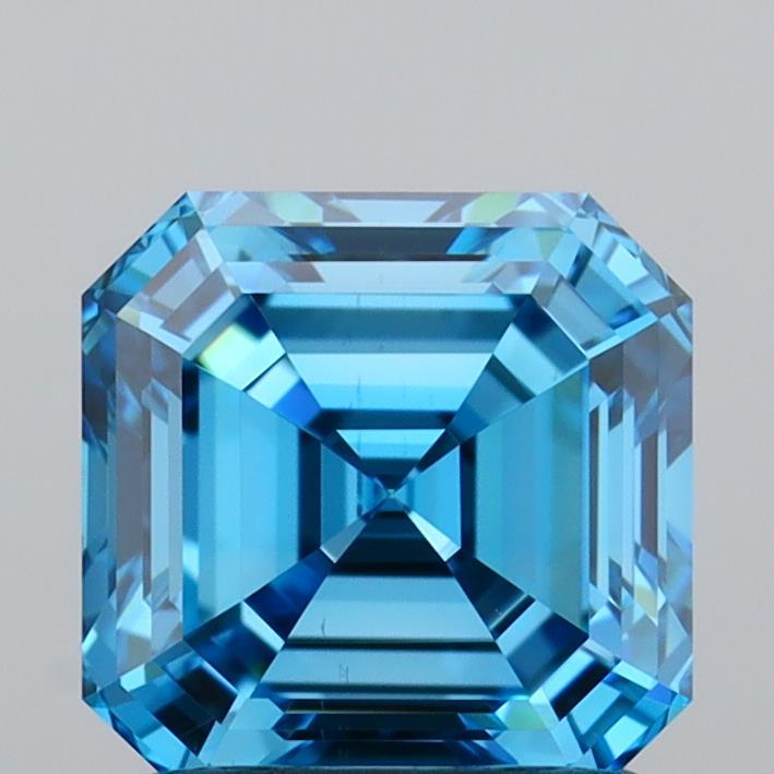 1.51 Ct. Fancy Vivid Blue Asscher Lab Grown Diamond
