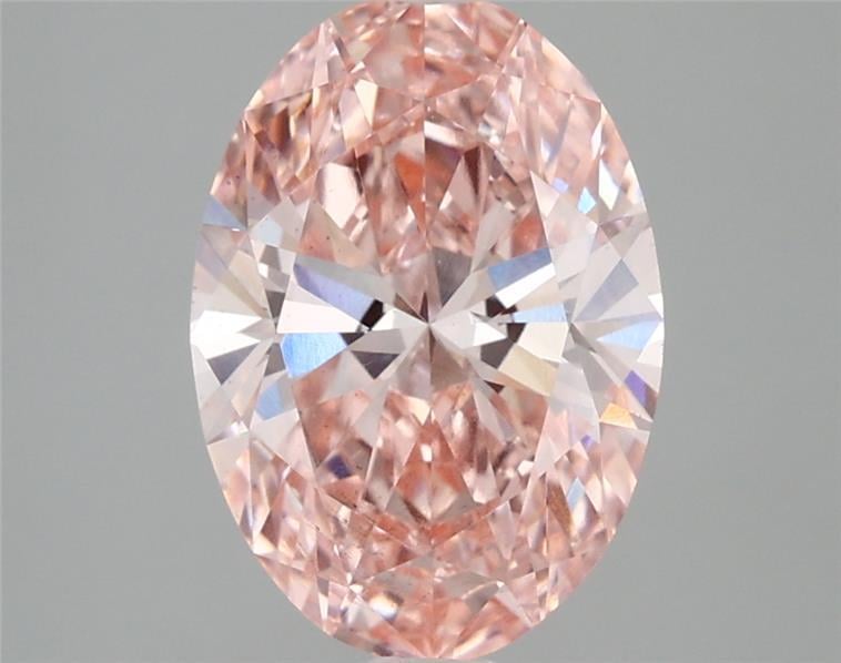 2.10 Ct. Fancy Vivid Pink Oval Lab Grown Diamond