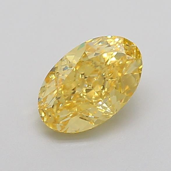 1.00 Ct. Fancy Vivid Yellow Oval Lab Grown Diamond