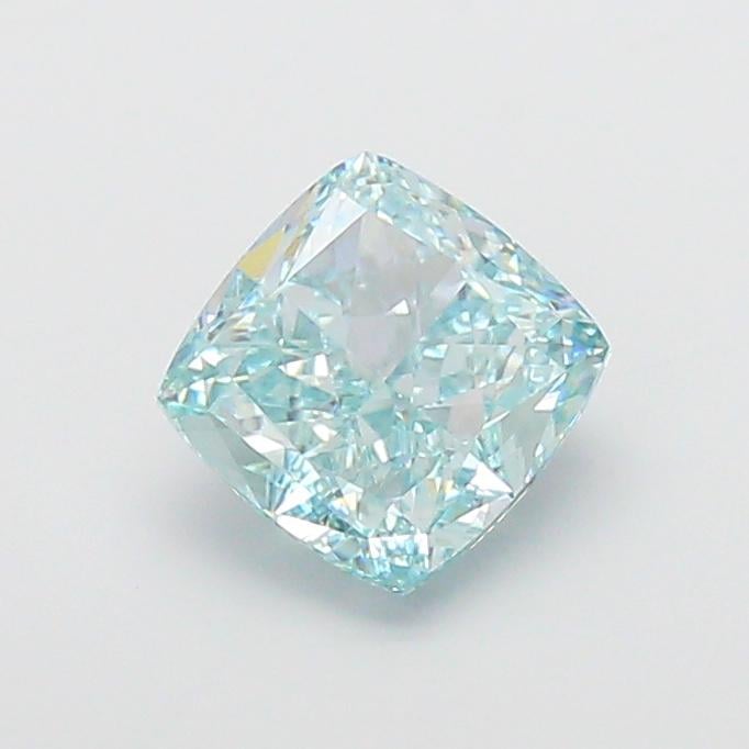 2.51 Ct. Fancy Intense  Green Cushion Lab Grown Diamond