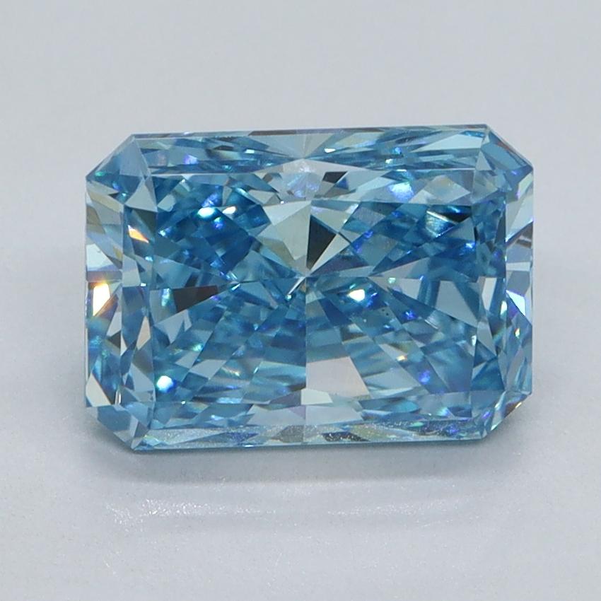 2.32 Ct. Fancy Vivid Malibu Blue Radiant Lab Grown Diamond