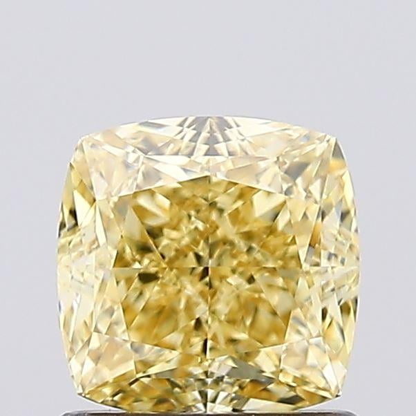 1.04 Ct. Fancy Intense Yellow Cushion Lab Grown Diamond