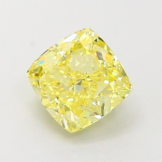 1.24 Ct. Fancy Intense Yellow Cushion Lab Grown Diamond