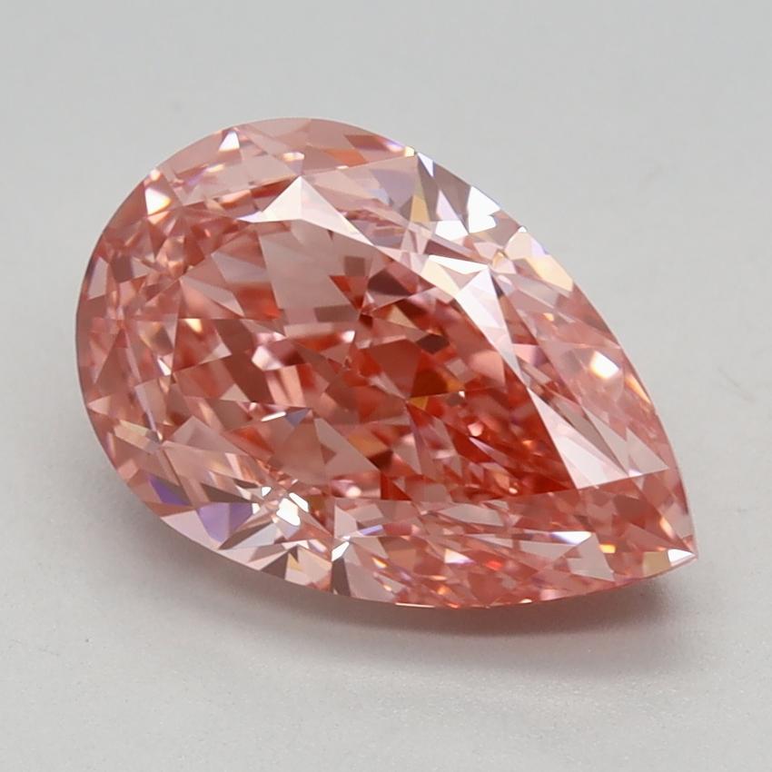 2.44 Ct. Fancy Vivid Pink Pear Lab Grown Diamond
