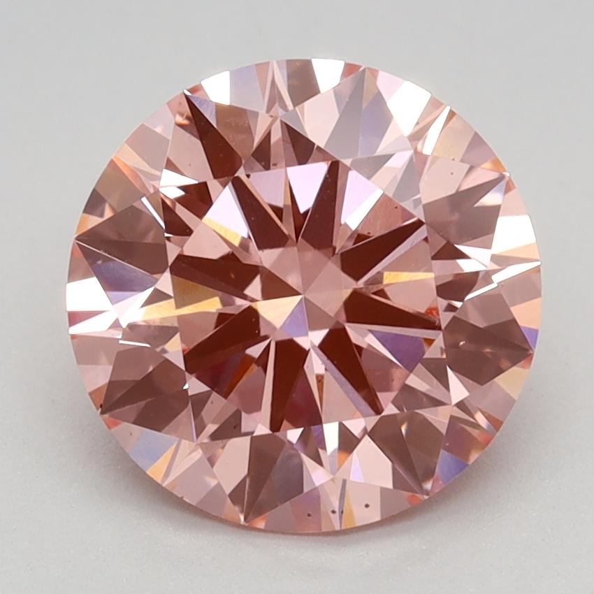 2.37 Ct. Fancy Vivid Pink Round Lab Grown Diamond