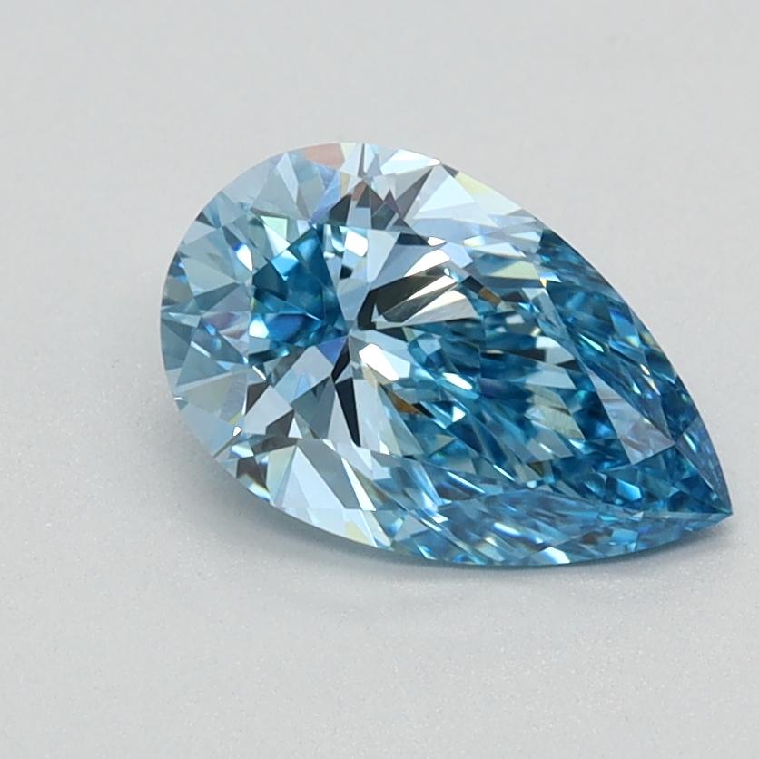 0.92 Ct. Fancy Vivid Blue Pear Lab Grown Diamond