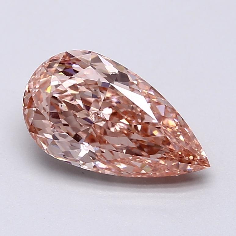 2.61 Ct. Fancy Vivid  Pink Pear Lab Grown Diamond