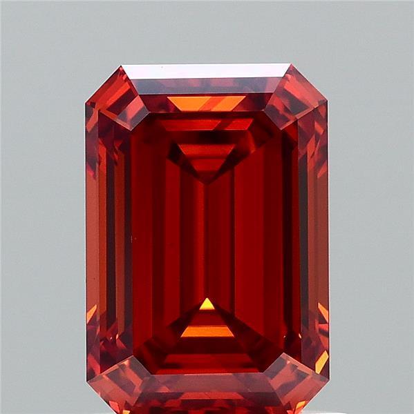 1.40 Ct. Fancy Vivid Orange Emerald Lab Grown Diamond