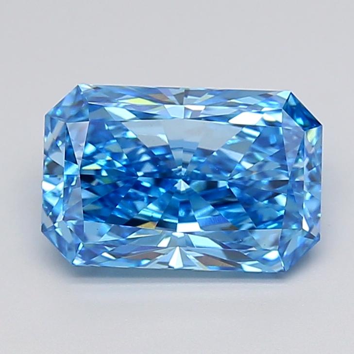 3.03 Ct. Fancy Vivid Blue Radiant Lab Grown Diamond